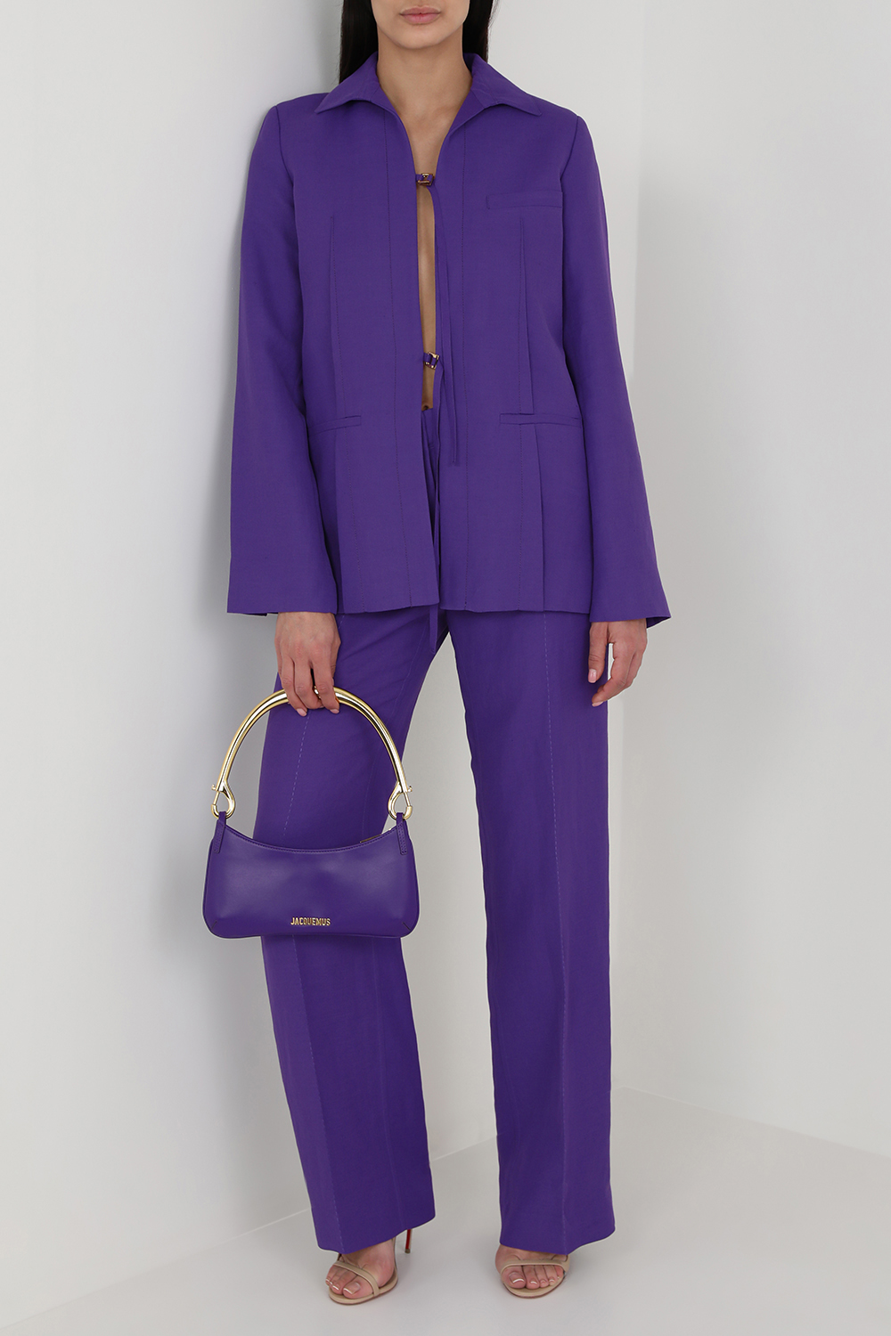 מכנסי ויסקוזה ופשתן בגזרה נמוכה